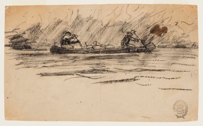 Canoa con Dos Hombres de Winslow Homer