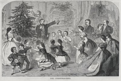Navidad--Recolección de siempreverdes El árbol de Navidad de Winslow Homer