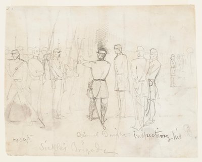 El Coronel Dwight inspeccionando su regimiento de Winslow Homer