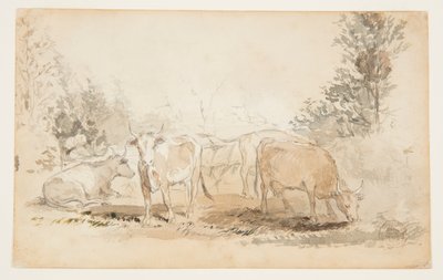Vacas en un pastizal de Winslow Homer