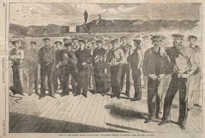 Tripulación del Vapor-Sloop de los Estados Unidos Colorado, embarcado en Boston, junio de 1861, 1861 de Winslow Homer