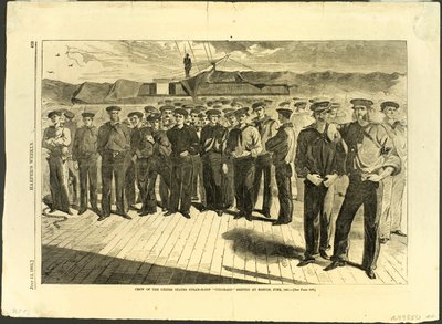 Tripulación de la balandra de vapor "Colorado" de los Estados Unidos, embarcada en Boston en junio de 1861 de Winslow Homer
