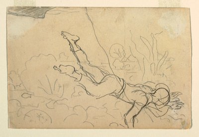 Dibujo, "Buceadores de caracolas", 1885-86 de Winslow Homer