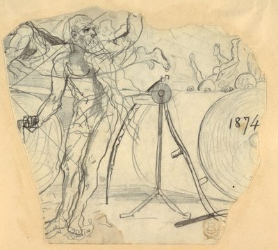 Dibujo, Padre Tiempo, 1874 de Winslow Homer