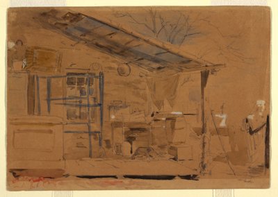 Dibujo, Casa con porche, ca. 1858-60 de Winslow Homer