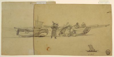 Dibujo, Porción de un bote de pesca, Inglaterra, 1881-82 de Winslow Homer
