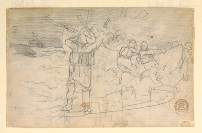 Dibujo, Luz roja, probablemente 1883 de Winslow Homer