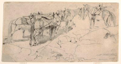 Dibujo, Estudio para "Mount Washington" y "The Summit of Mt. Washington", 1869 de Winslow Homer