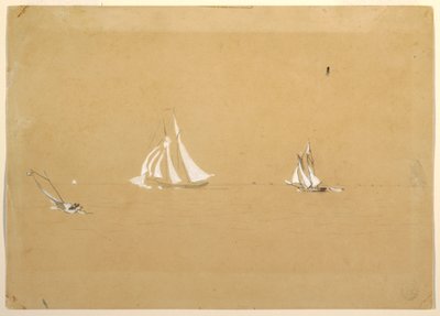 Dibujo, Dos Goletas, 1880 de Winslow Homer