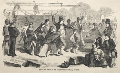 Llegada de emigrantes al muelle Constitution, Boston de Winslow Homer