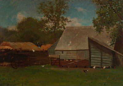 Corral con patos y gallinas de Winslow Homer