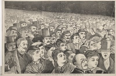 Fuegos artificiales en la noche del Cuatro de Julio de Winslow Homer