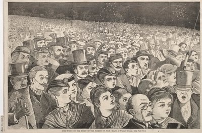 Fuegos artificiales en la noche del cuatro de julio, 1868 de Winslow Homer