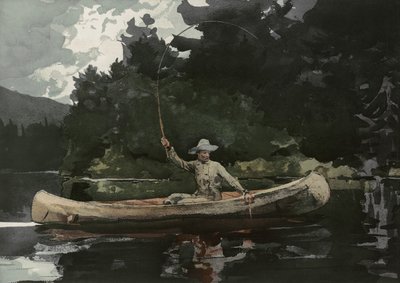 Pescando en los Bosques del Norte de Winslow Homer