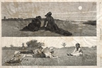 Coqueteando en la orilla y en el prado, 1874 de Winslow Homer