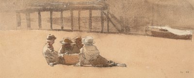 Cuatro Niños en la Playa, 1873 de Winslow Homer