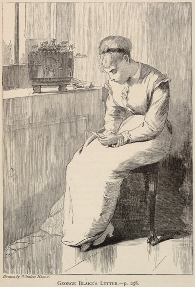 Carta de George Blake, de The Galaxy, enero de 1870 de Winslow Homer