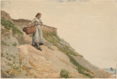 Niña Llevando una Cesta de Winslow Homer