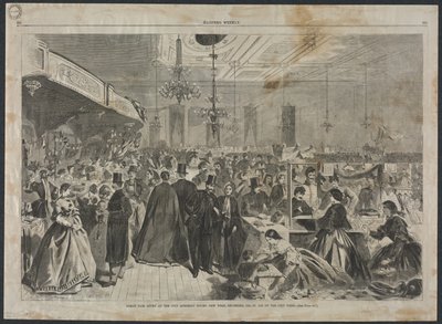 Gran Feria celebrada en la City Assembly Rooms, Nueva York, en diciembre de 1861, a beneficio de los pobres de la ciudad de Winslow Homer