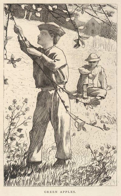 Manzanas verdes, de Our Young Folks, agosto de 1868 de Winslow Homer