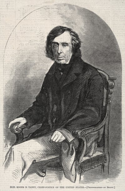 Hon. Roger B. Taney, Presidente del Tribunal Supremo de los Estados Unidos, 1860 de Winslow Homer