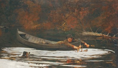Perro y cazador, 1892 de Winslow Homer
