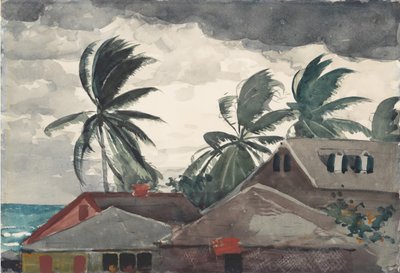 Huracán, Bahamas, 1898 de Winslow Homer