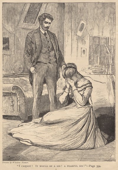 "¡No puedo!  ¡Sería un pecado!  Un temible pecado". de Winslow Homer