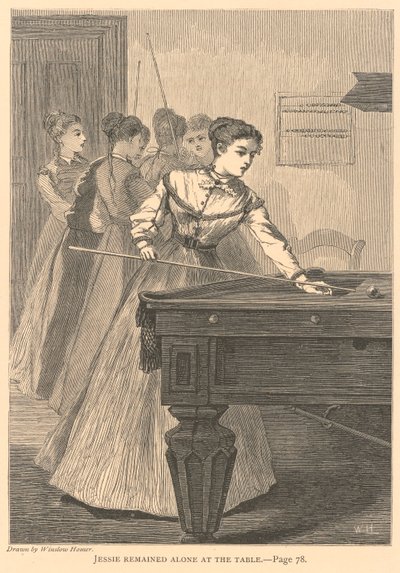 Jessie se quedó sola en la mesa, de The Galaxy, julio de 1868 de Winslow Homer