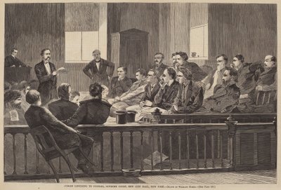 Jurados escuchando al abogado, Corte Suprema, New City Hall, Nueva York de Winslow Homer