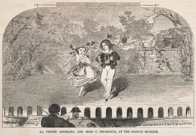 La pequeña Angelina y la Srta. C. Thompson, en el Museo de Boston, 1859 de Winslow Homer