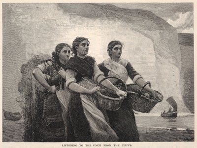 Listening to the Voice from the Cliffs, de The Century Magazine, noviembre de 1883 de Winslow Homer