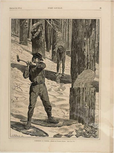 La madera en el invierno de Winslow Homer