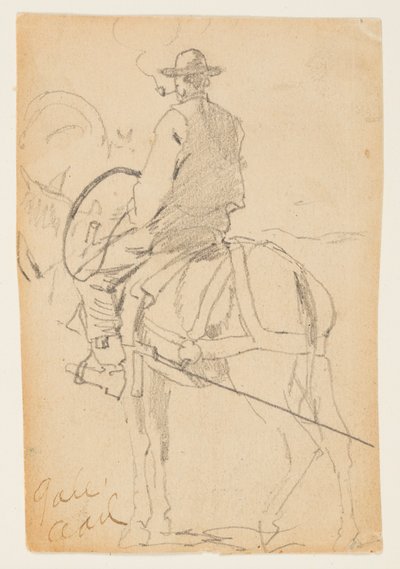 Hombre montando un caballo de Winslow Homer