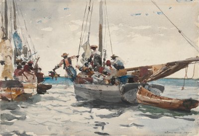Escena del mercado, Nassau de Winslow Homer