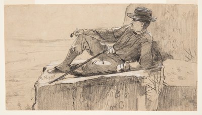 Montañista descansando de Winslow Homer