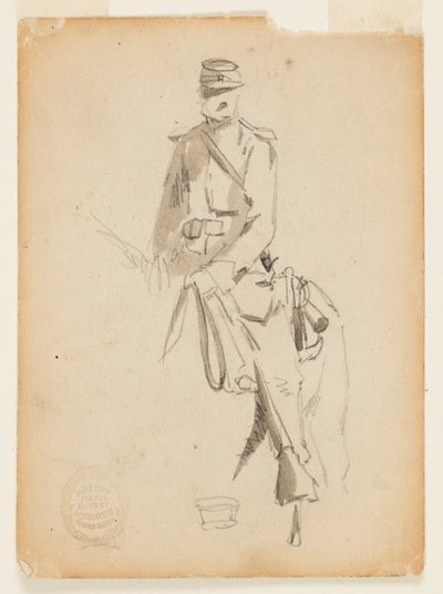 Oficial de caballería montado de Winslow Homer