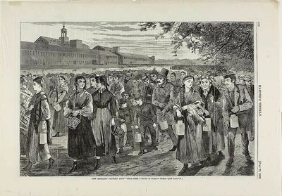 New England Factory Life-"Tiempo de campanas" de Winslow Homer