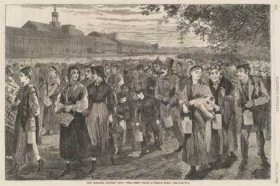 Vida en la fábrica de Nueva Inglaterra - Hora de la campana de Winslow Homer