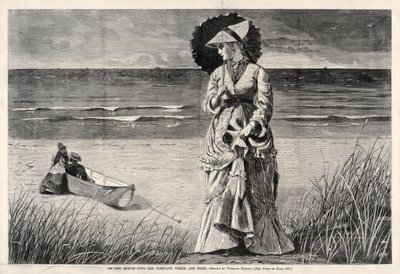 En la playa: dos son compañía, tres no son nada de Winslow Homer