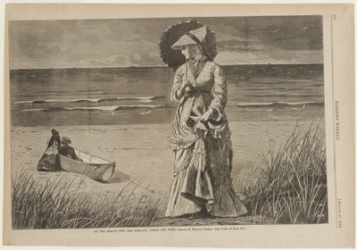 En la playa - Dos son compañía, tres no de Winslow Homer