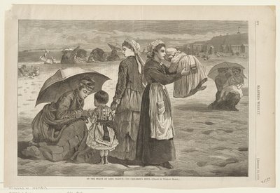En la playa de Long Branch - La hora de los niños de Winslow Homer