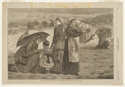 En la playa de Long Branch - La hora de los niños de Winslow Homer
