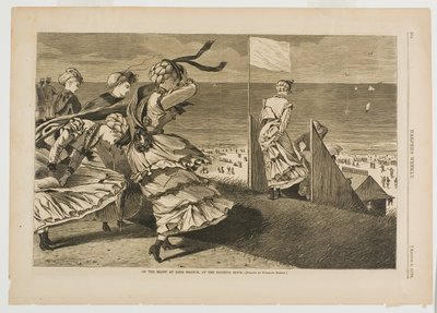 En el acantilado de Long Branch, a la hora del baño de Winslow Homer