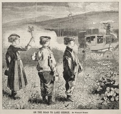 En el camino al lago George de Winslow Homer