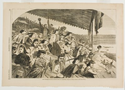 Nuestros abrevaderos-Carreras de caballos en Saratoga de Winslow Homer