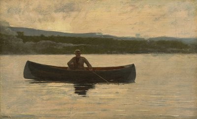 Pescando un pez, 1875, retocado en la década de 1890 de Winslow Homer