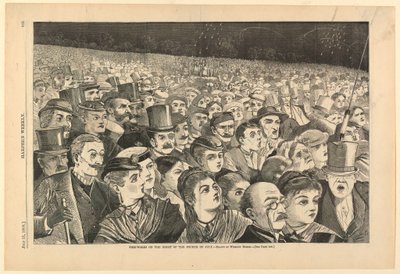 Impresión, Fuegos artificiales en la noche del 4 de julio, julio de 1868 de Winslow Homer