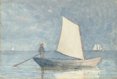 Navegando un Dory, 1880 de Winslow Homer