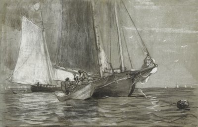 Goleta anclada, 1884 de Winslow Homer
